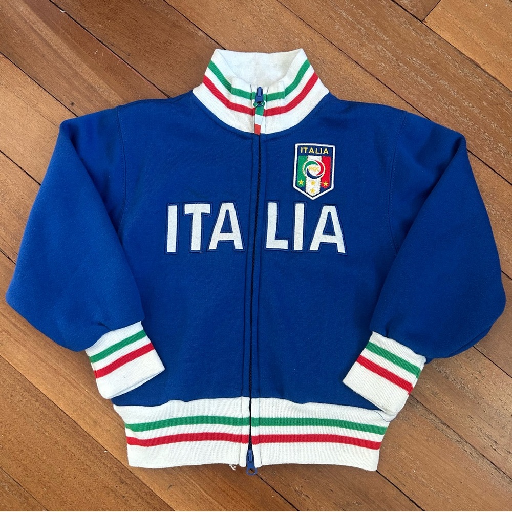 FIGC Official Italia Licensed Full Zip Long Sleeve Sweatshirt Jacket